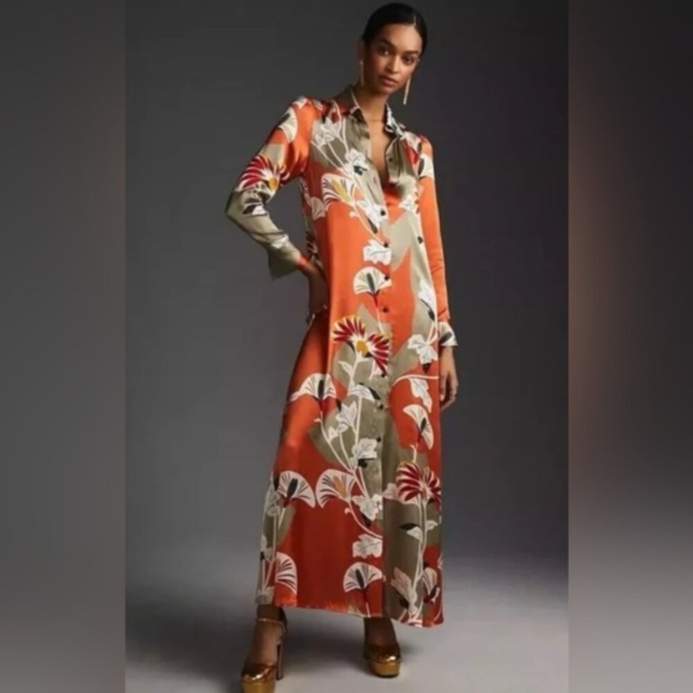 Anthropologie Corey Lynn Calter Maxi Shirt Dress